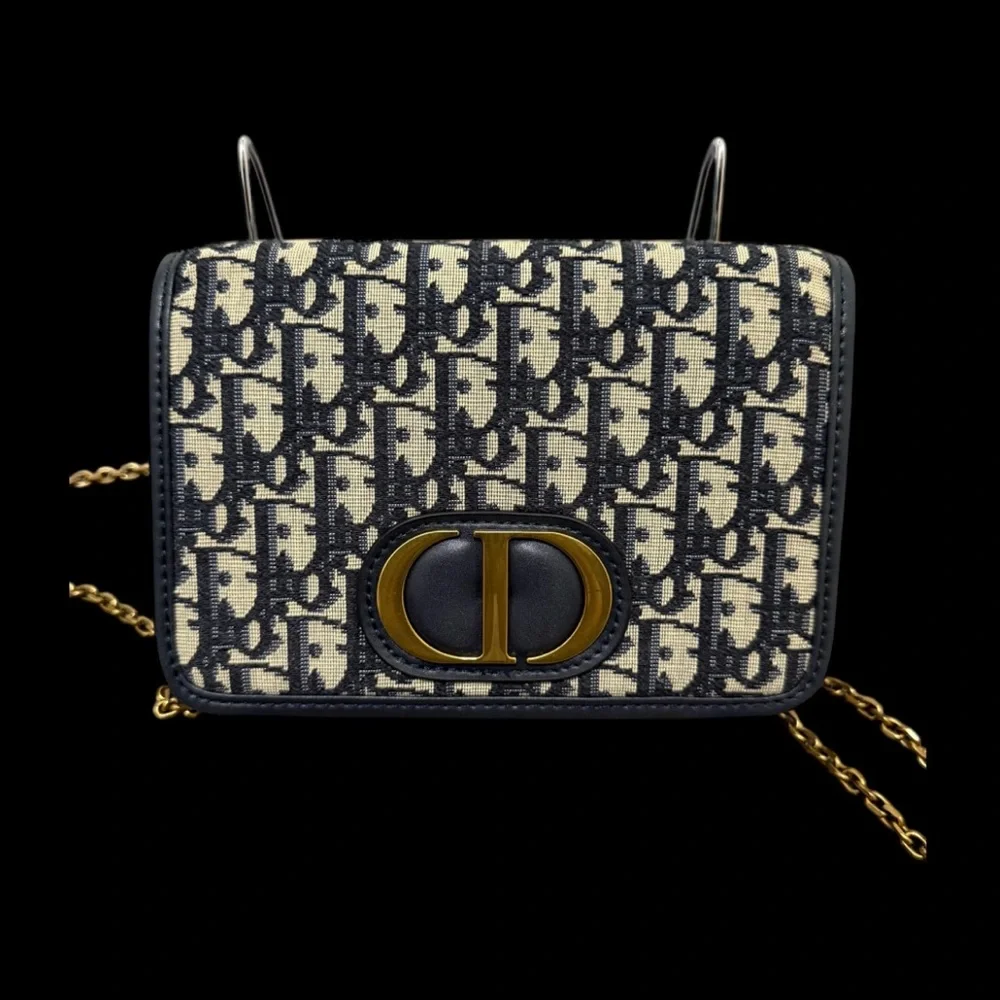Dior Montaigne Oblique Waist Bag Black Chain Crossbody Bag - Picture 5 of 11